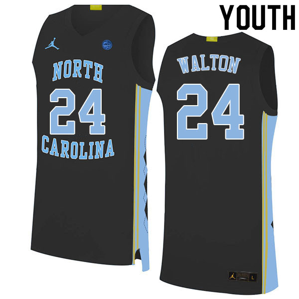Youth #24 Kerwin Walton North Carolina Tar Heels College Basketball Jerseys Sale-Black
